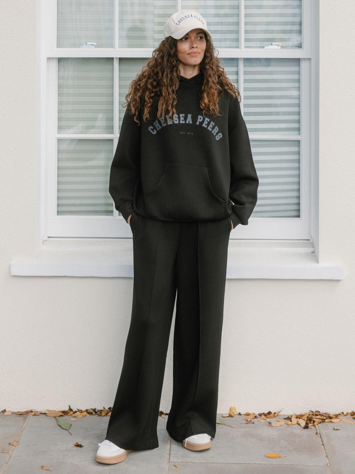 Product image 1 of 8, which shows Chelsea Peers Scuba Straight Leg Joggers, Black, 18