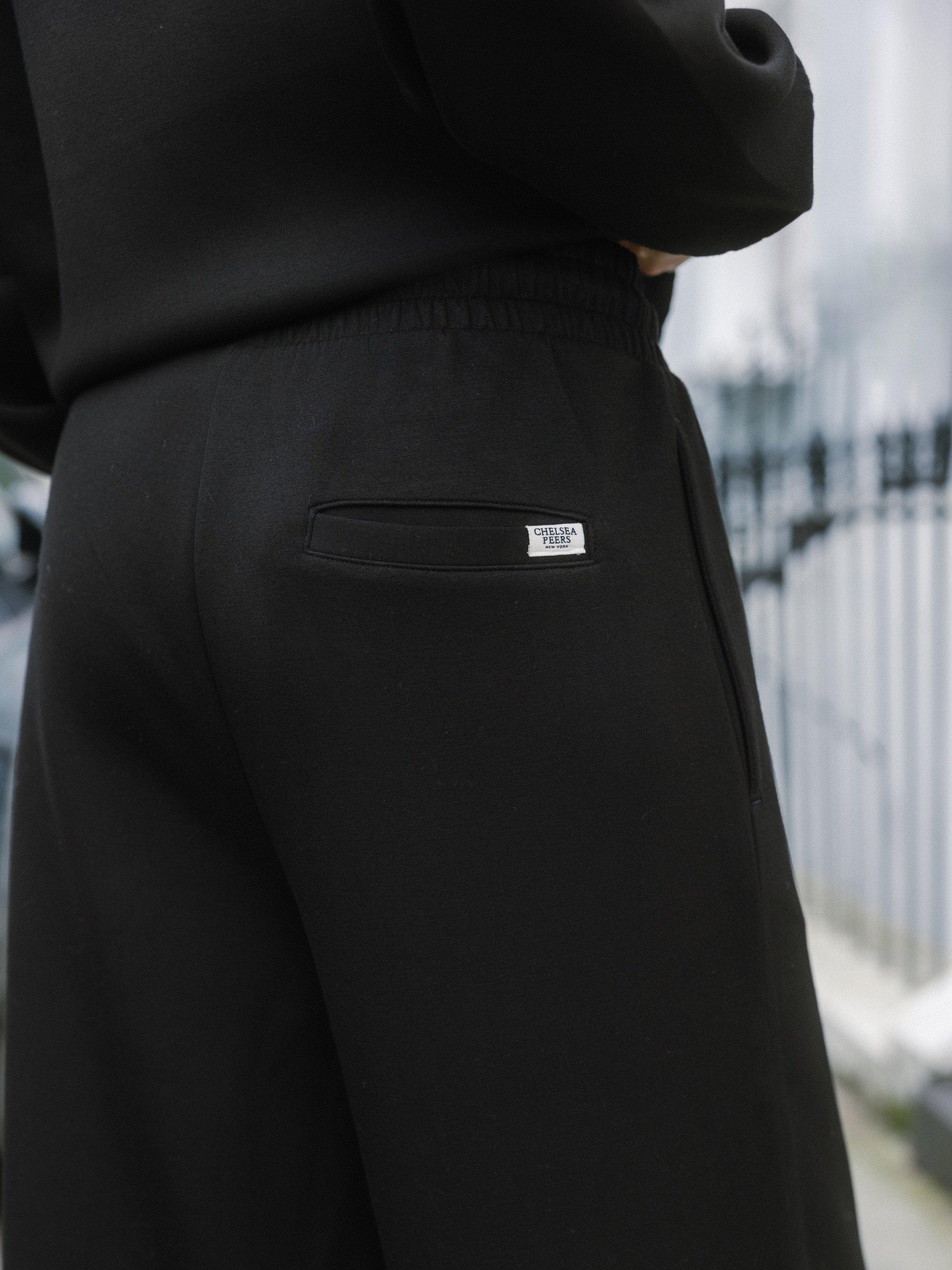 Product image 5 of 8, which shows Chelsea Peers Scuba Straight Leg Joggers, Black, 18
