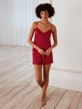 Chelsea Peers Satin Lace Trim Cami Pyjama Set
