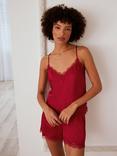 Chelsea Peers Satin Lace Trim Cami Pyjama Set