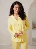 Chelsea Peers Button Up Long Pyjama Set, Yellow