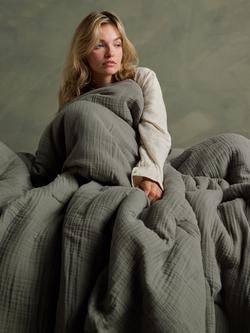 Bedfolk The Dream Cotton Quilt - view 2, Moss