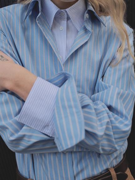 Mango Regu Stripe Shirt, Blue/Multi, Blue/Multi