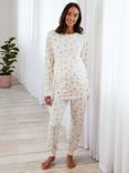 Chelsea Peers Strawberry Maternity Pyjama Set, Off White