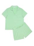 Chelsea Peers Button Up Shorty Pyjama Set, Green