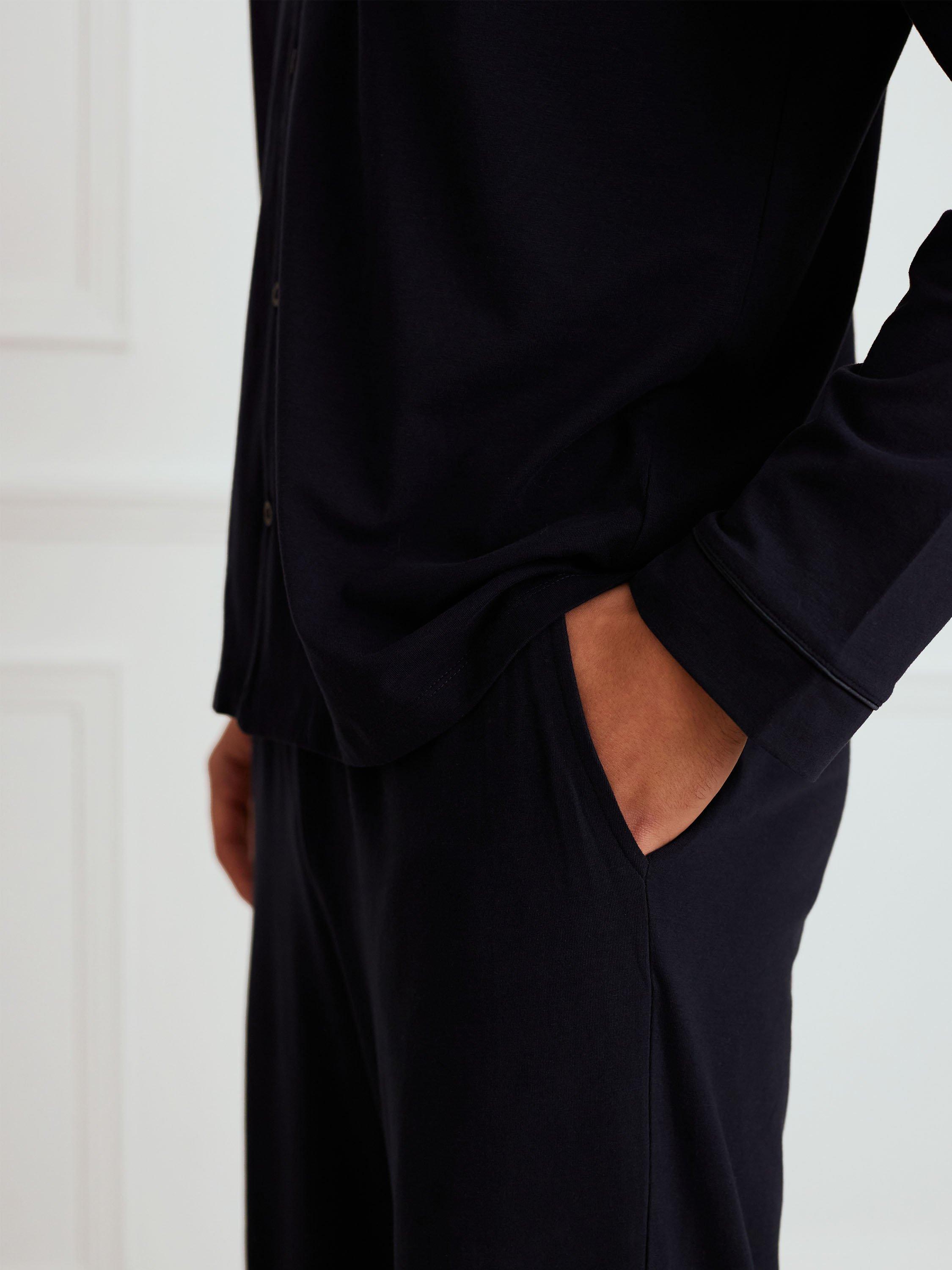 Product image 5 of 5, which shows Chelsea Peers Button Up Pure Organic Cotton Pyjama Set, Navy, XXXL