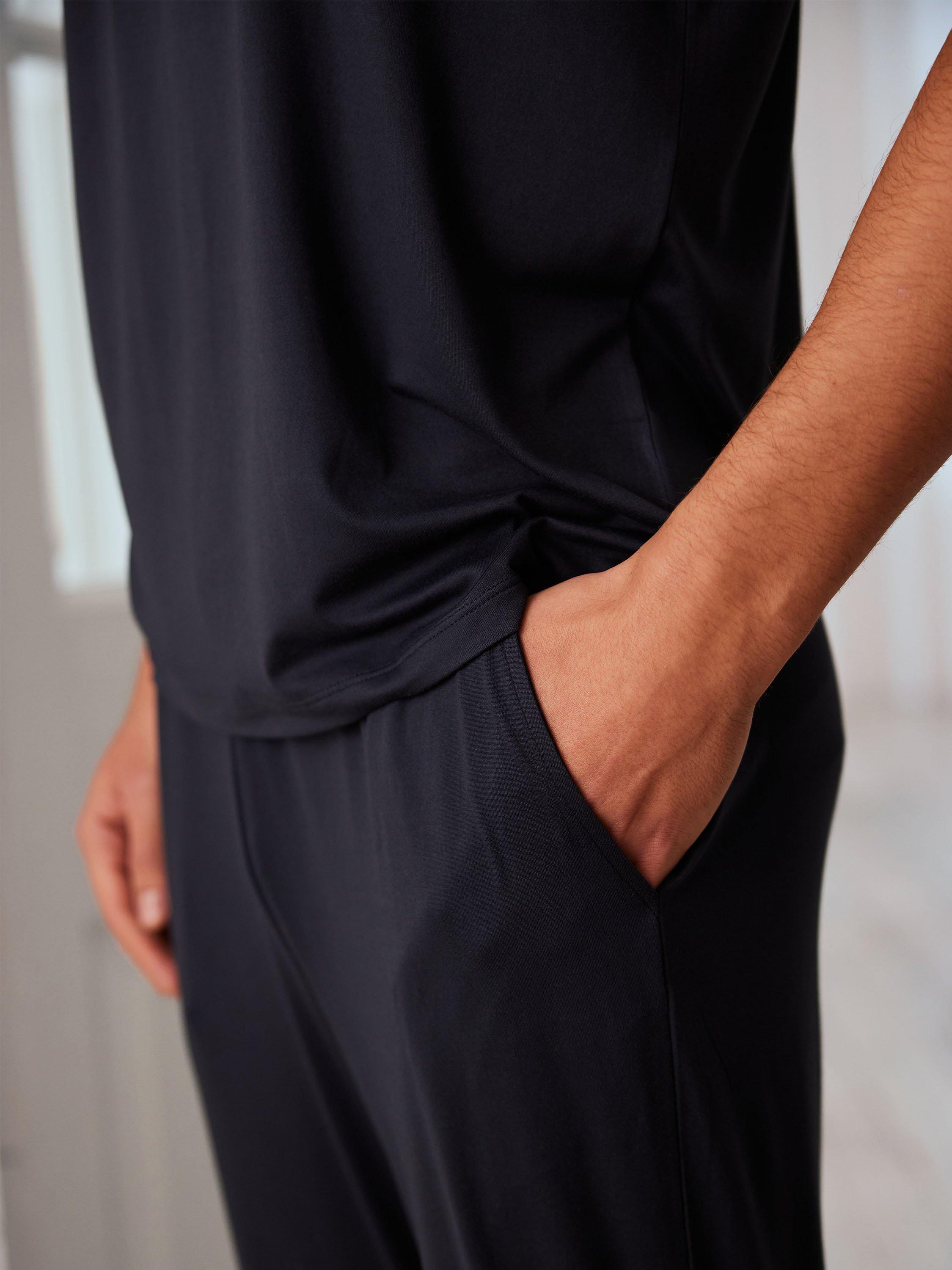 Product image 4 of 4, which shows Chelsea Peers Crew Neck T-Shirt & Bottoms Pyjama Set, Navy, XXXL