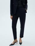Mango Boreal Tailored Trousers, Navy