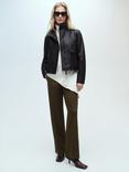 Mango Carlos Mid Rise Straight Trousers, Beige