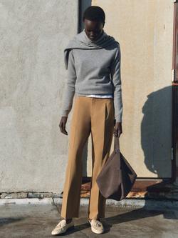 Mango Cesar Tailored Trousers, Medium Brown - view 2, Medium Brown