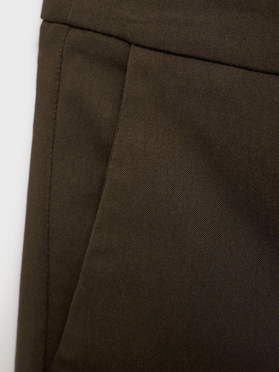 Product image 7 of 7, which shows Mango Cola Skinny Cropped Trousers, Khaki, 6