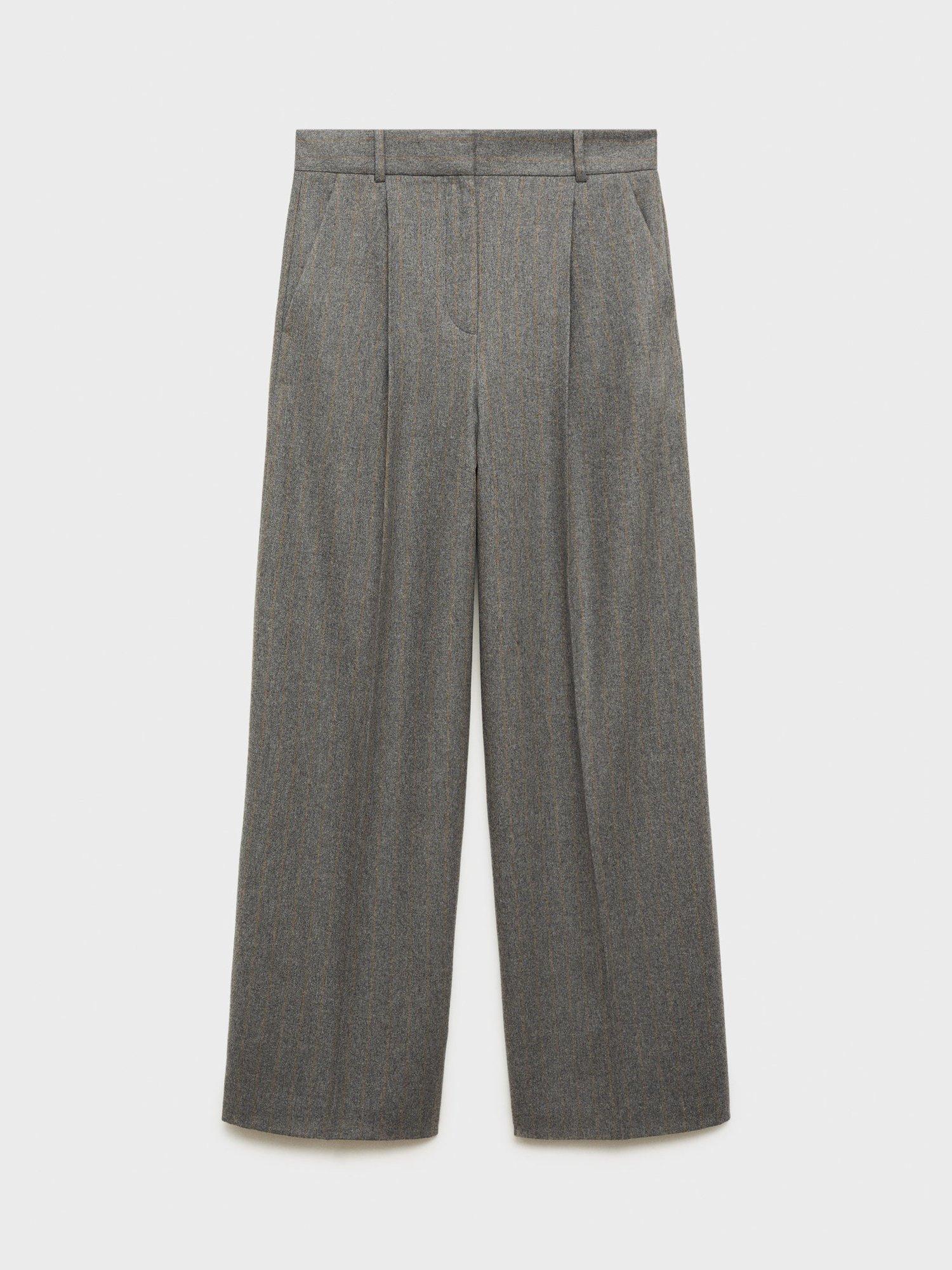 Product image 3 of 6, which shows Mango Norway Wool Blend Tailored Trousers, Grey, 10