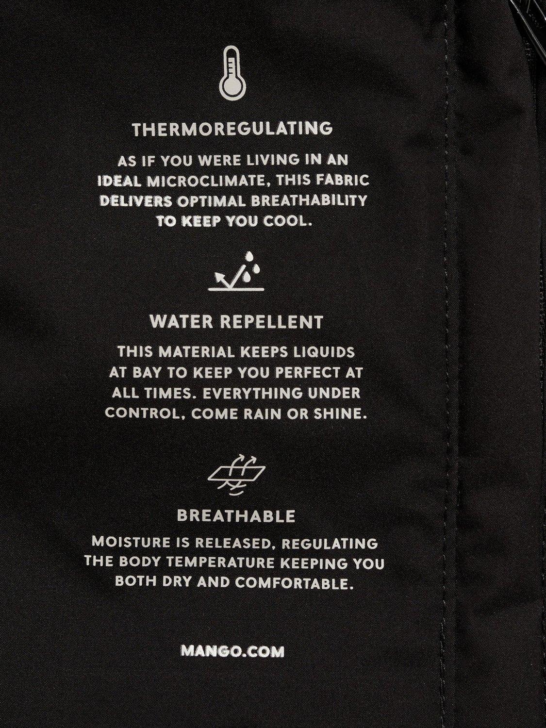 Product image 5 of 8, which shows Mango Bego Water Repellent Quilted Coat, Black, XXXL