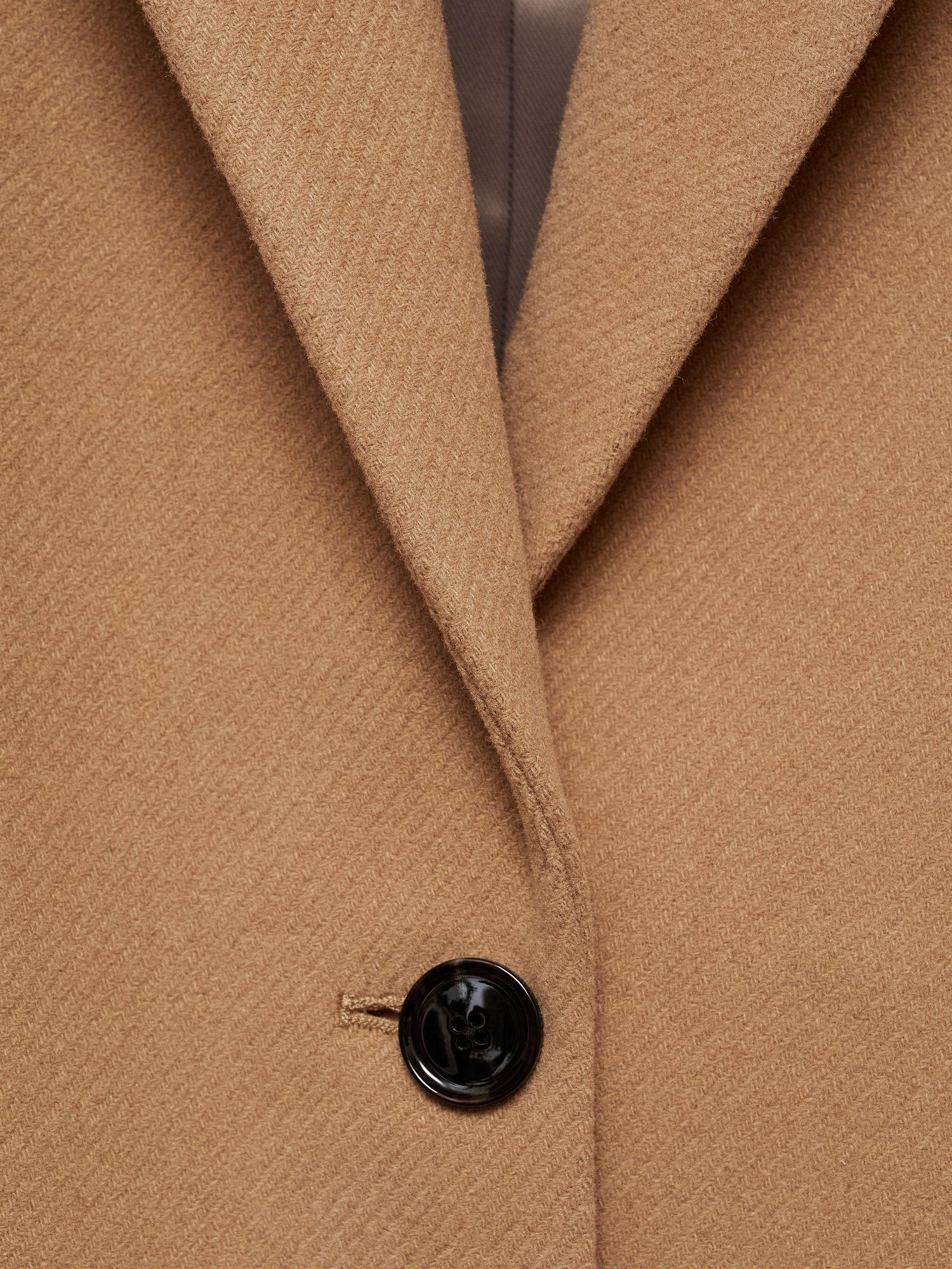 Product image 5 of 8, which shows Mango Lipstick Wool Rich Coat, Medium Brown, XS