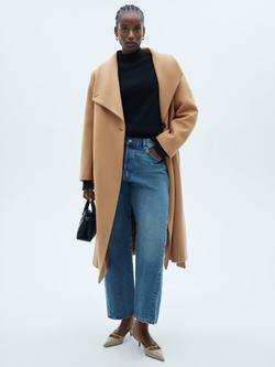 Mango Sirenita Wool Rich Coat, Medium Brown, Medium Brown