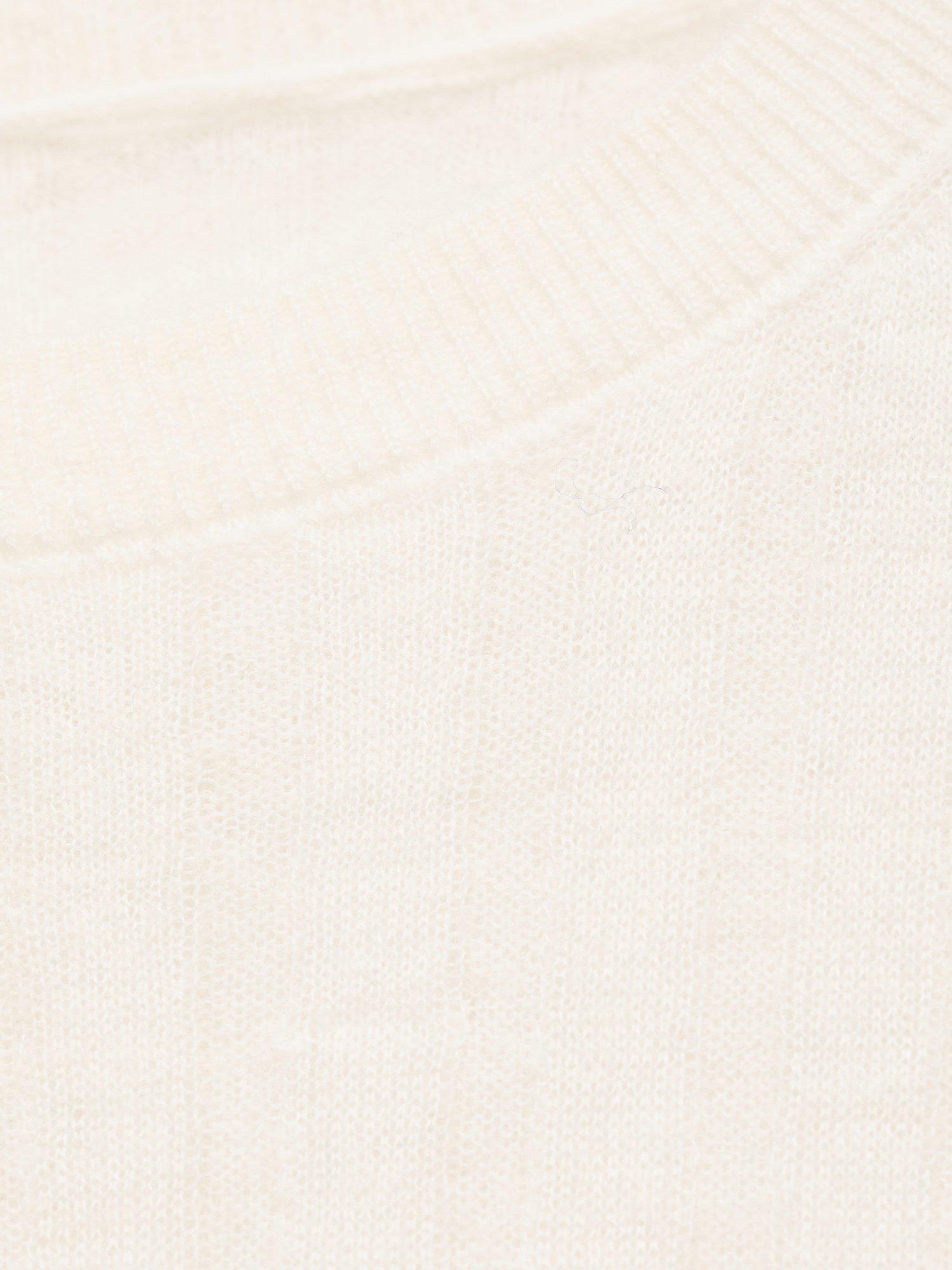 Product image 6 of 6, which shows Mango Gardenia Rib Knit Jumper, Natural White, L