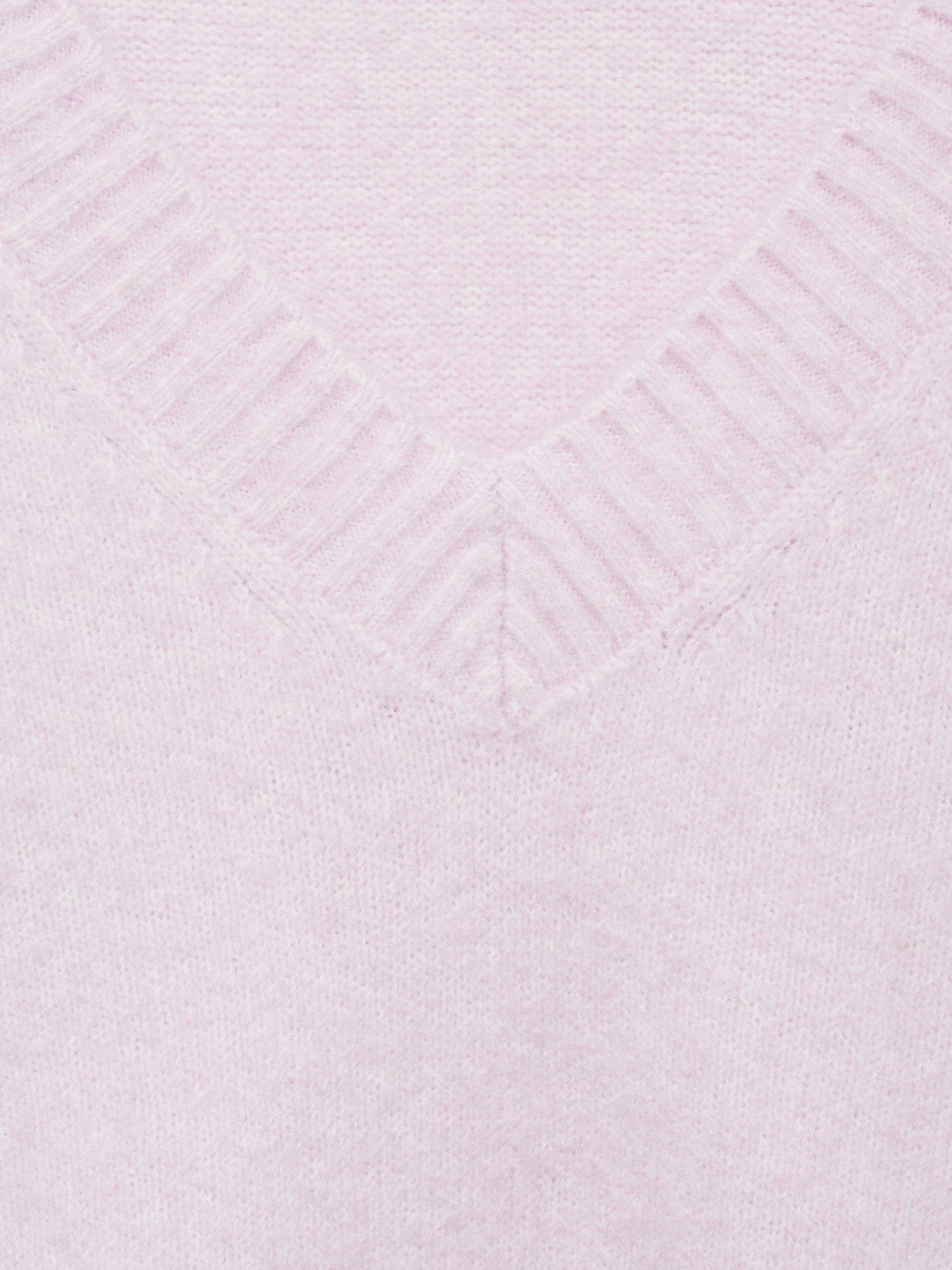 Product image 8 of 8, which shows Mango Higo V-Neck Jumper, Pastel Purple, XS