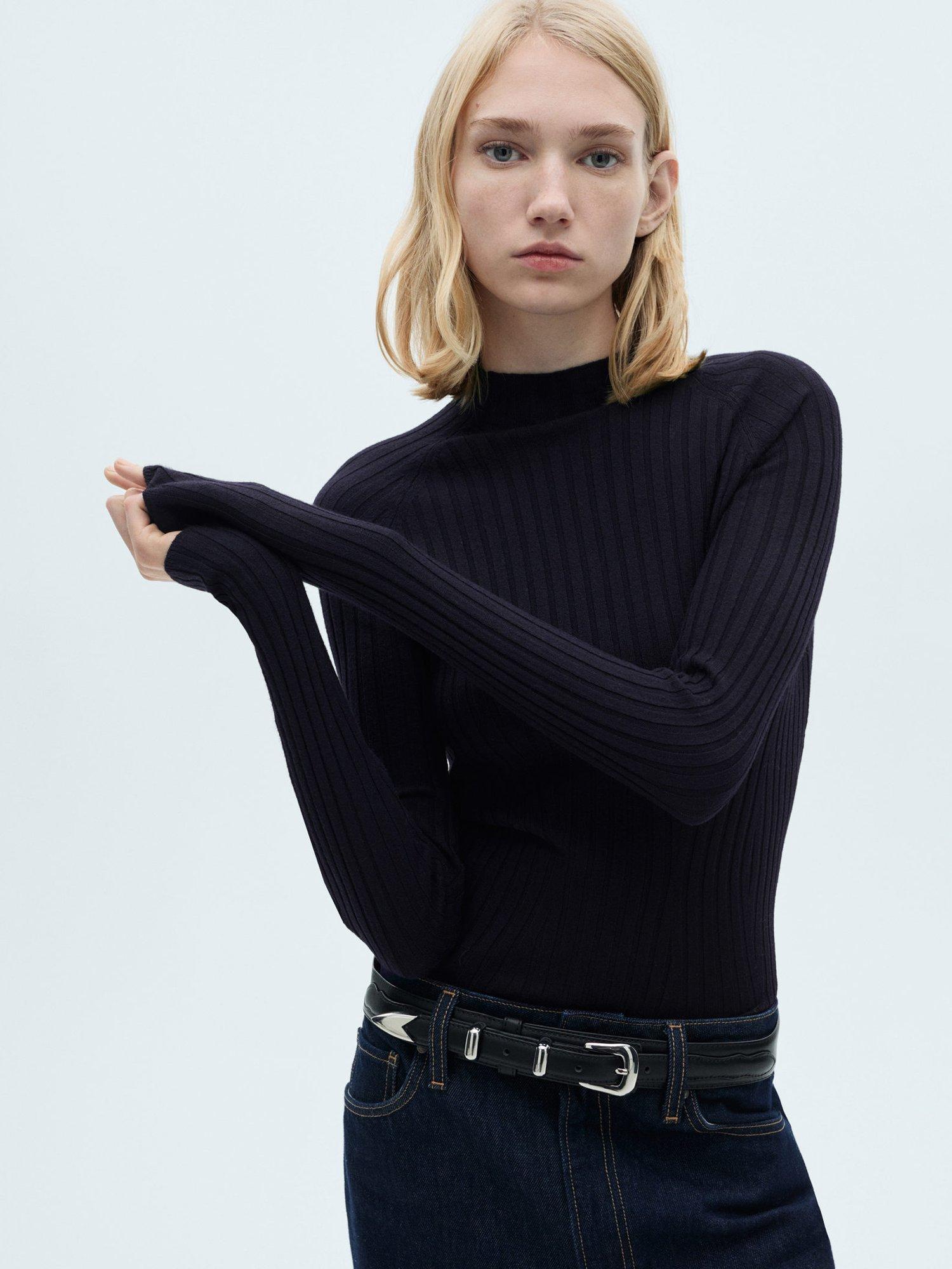 Mango Maflurry Rib Knit Jumper