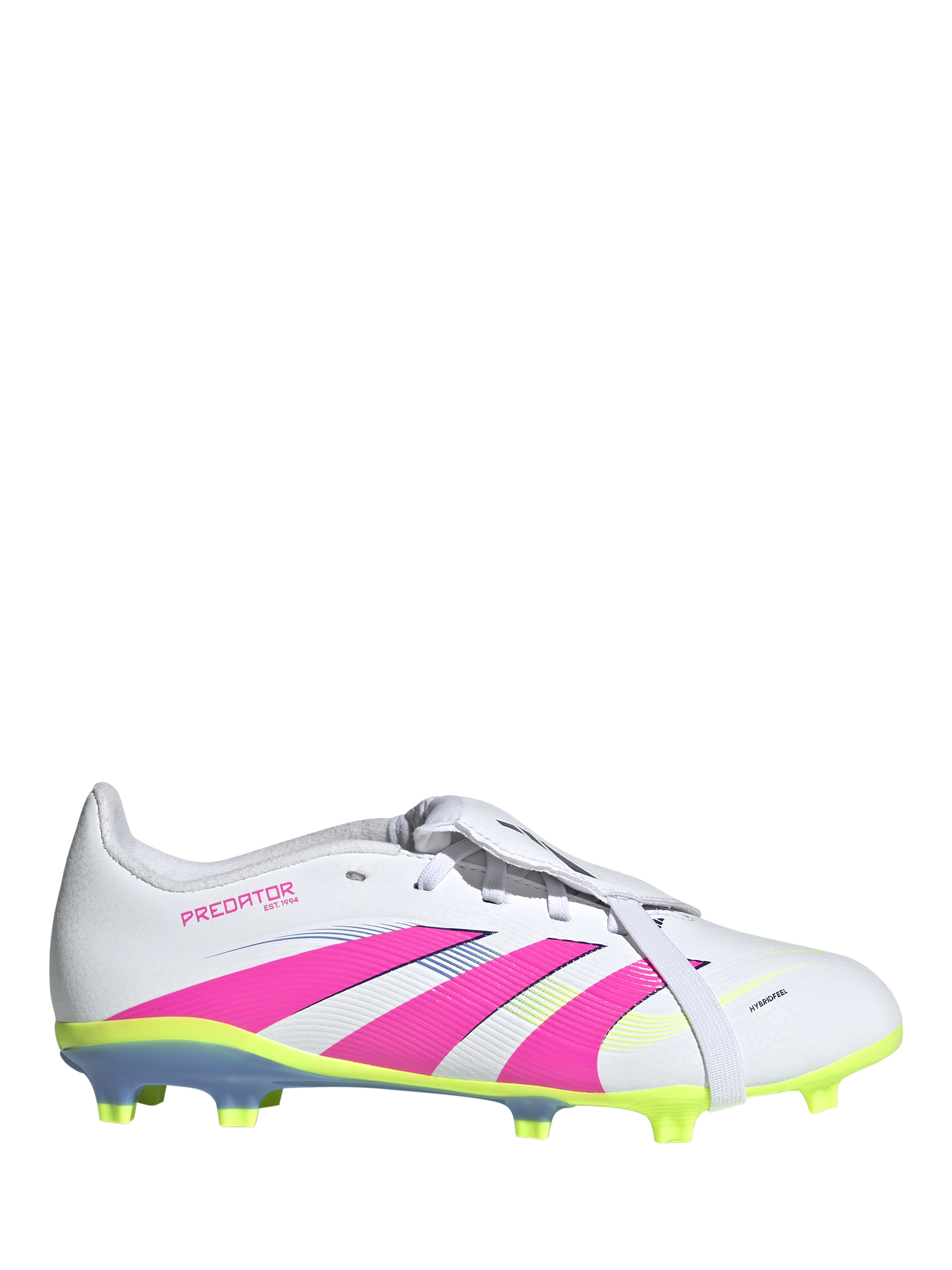 Product image 1 of 5, which shows adidas Kids' Predator League Football Boots, White/Pink, 10 Jnr