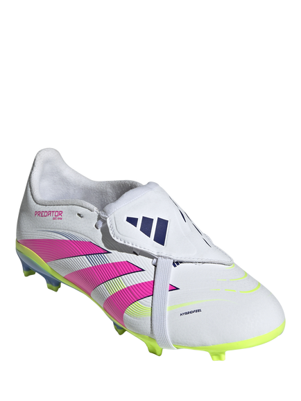 adidas Kids' Predator League Football Boots, White/Pink - view 2, White/Pink