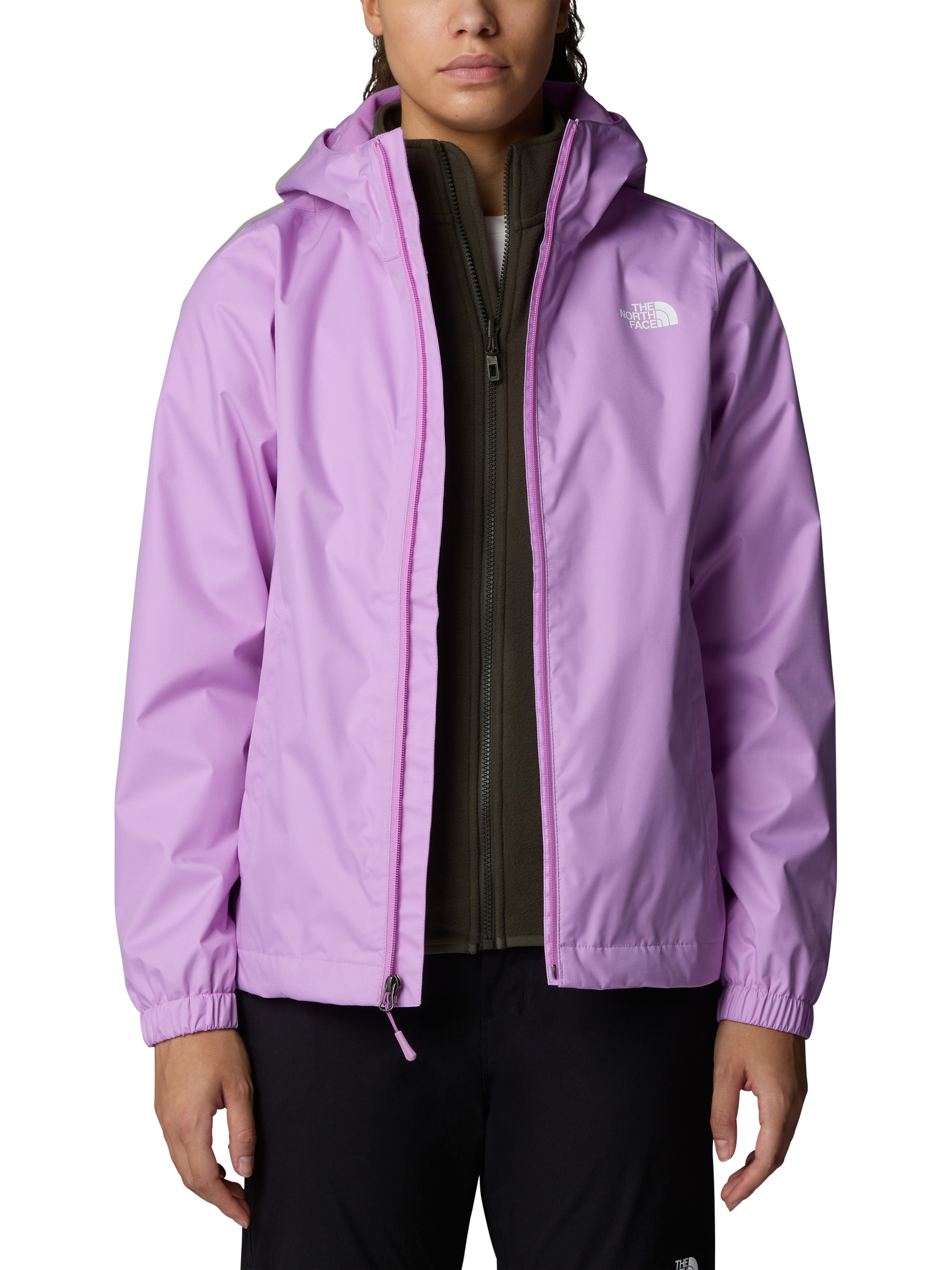 Product image 3 of 6, which shows The North Face Women' Quest Hooded Waterproof Jacket, Verbena, S