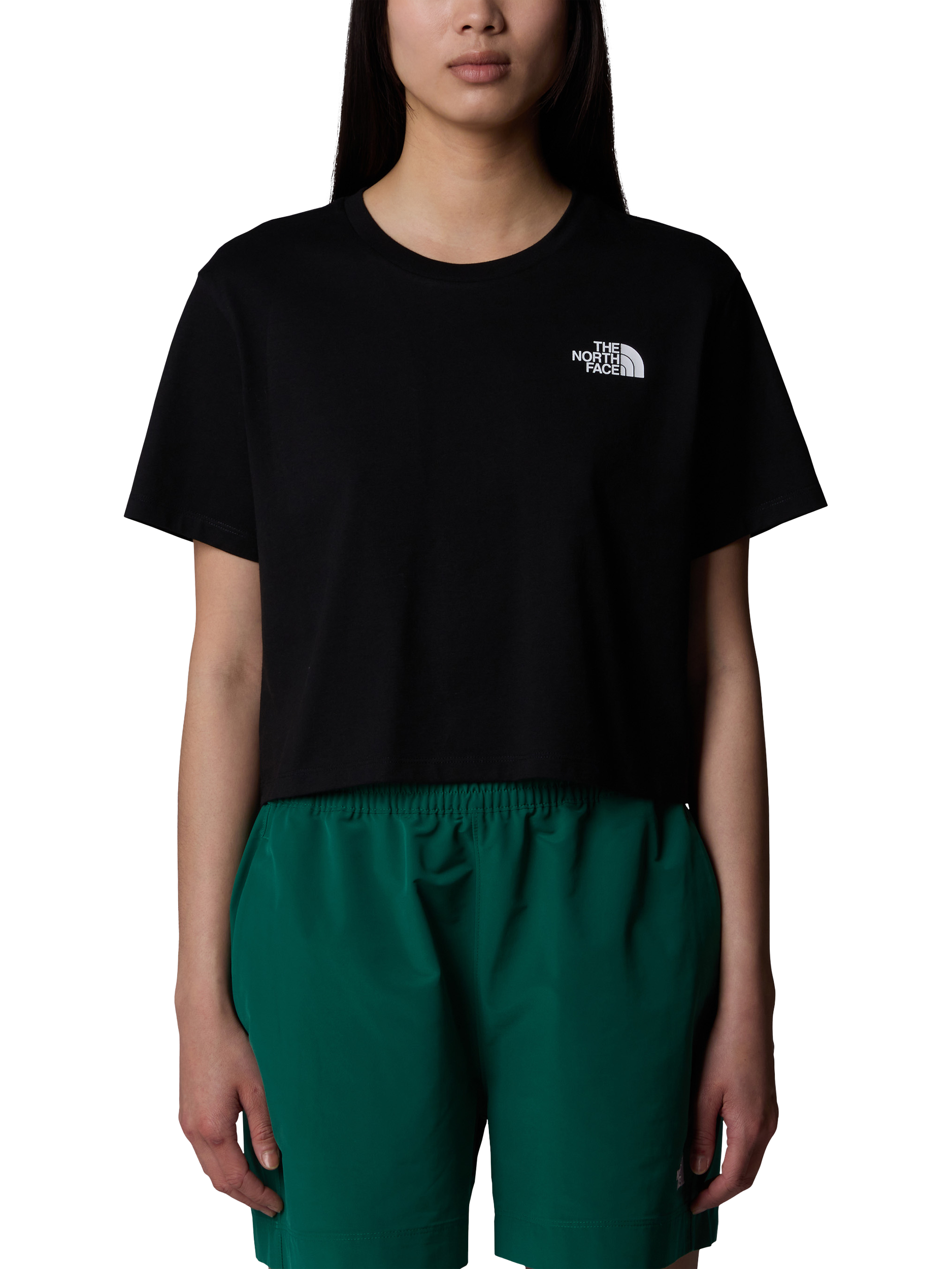The North Face Cropped Simple Dome T-Shirt, Black