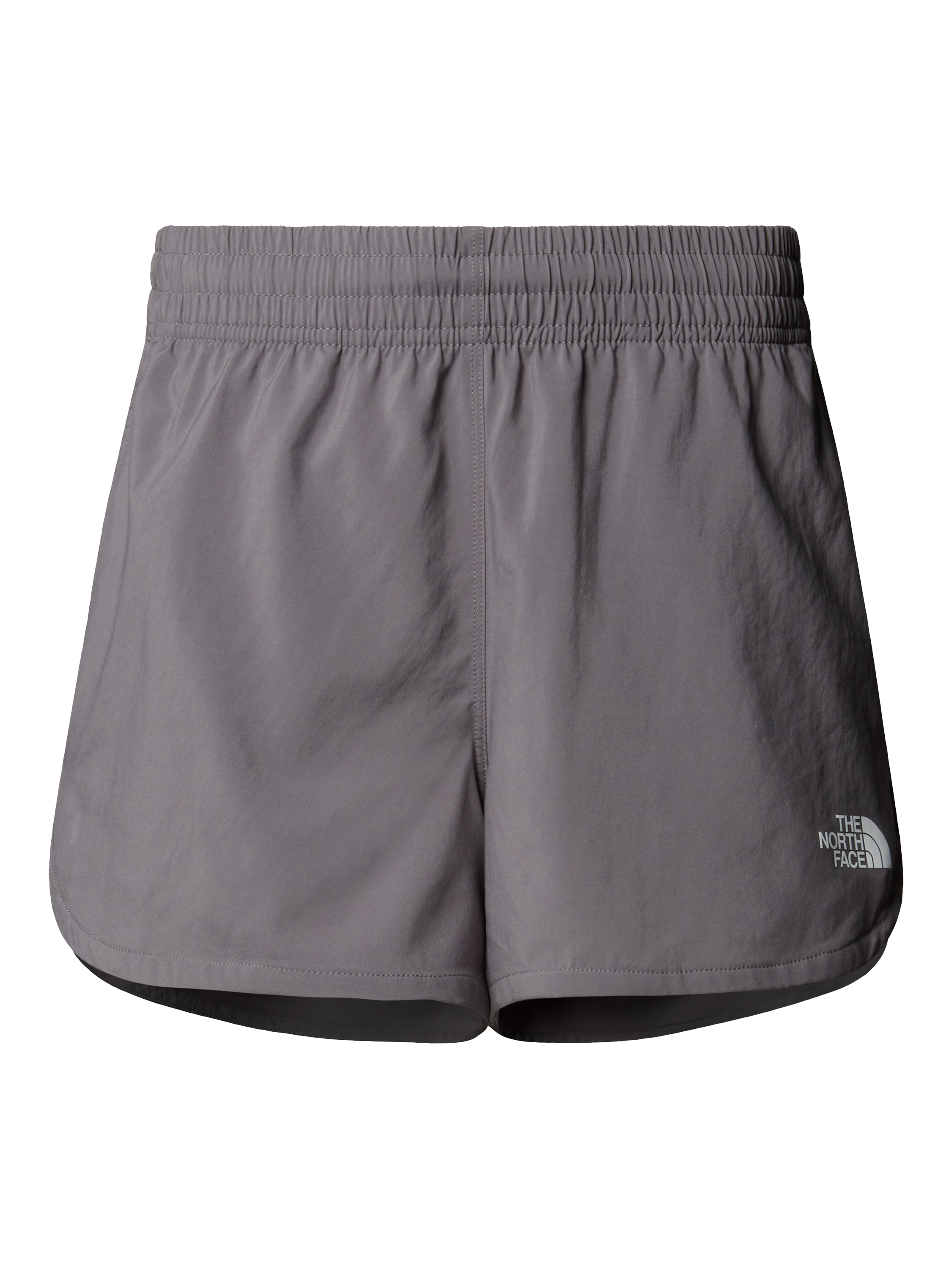 Product image 3 of 5, which shows The North Face Women's Flex 3" Woven Shorts, Smoked Pearl, S