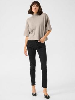 KAFFE Lizza Turtleneck Knit Top, Grey Melange - view 2, Grey Melange