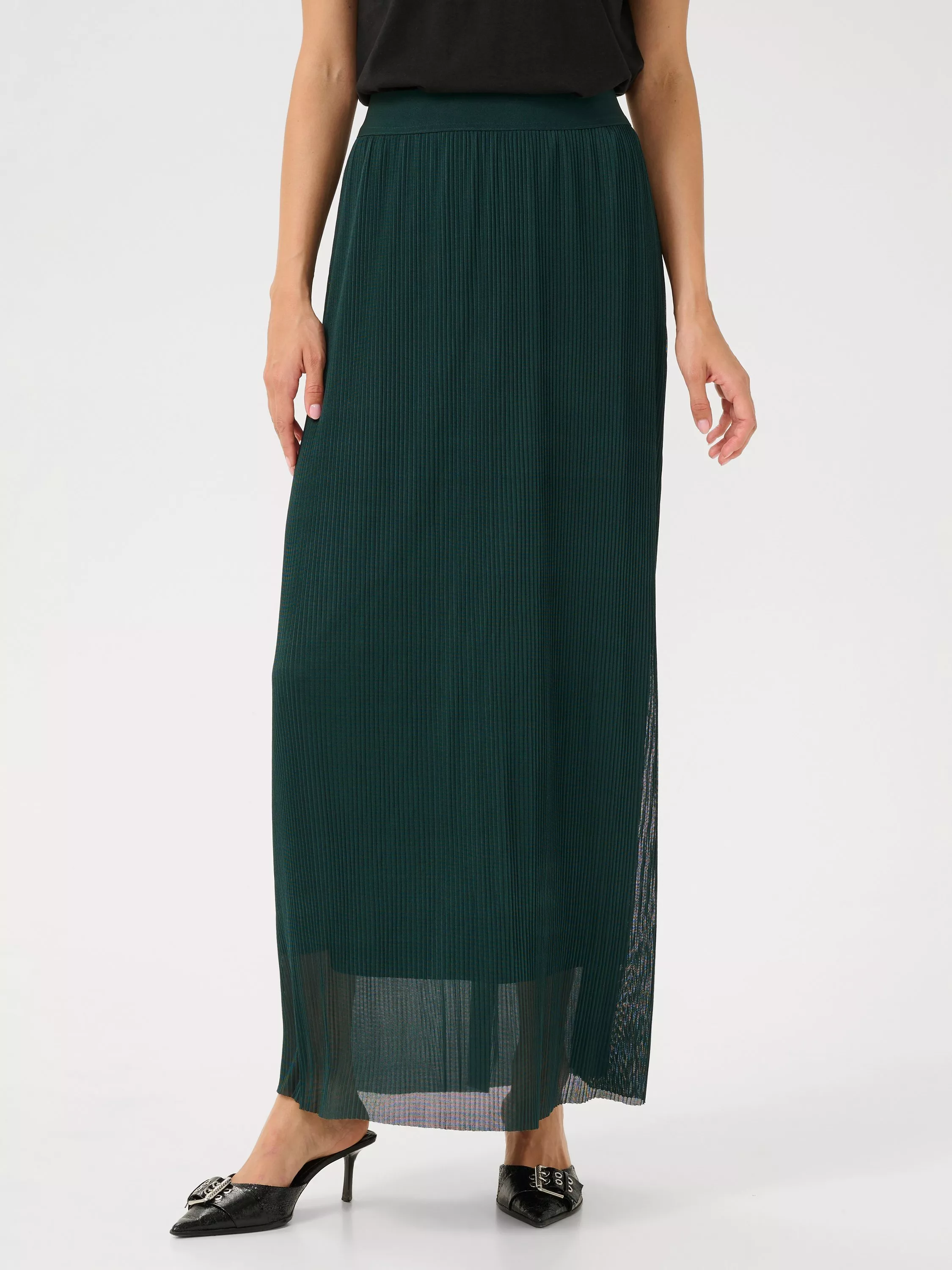 KAFFE Liva Chiffon Maxi Skirt, Garden Topiary