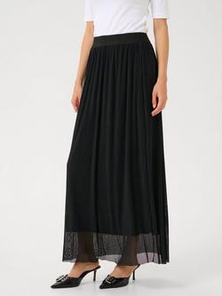 KAFFE Liva Chiffon Maxi Skirt, Black, Black