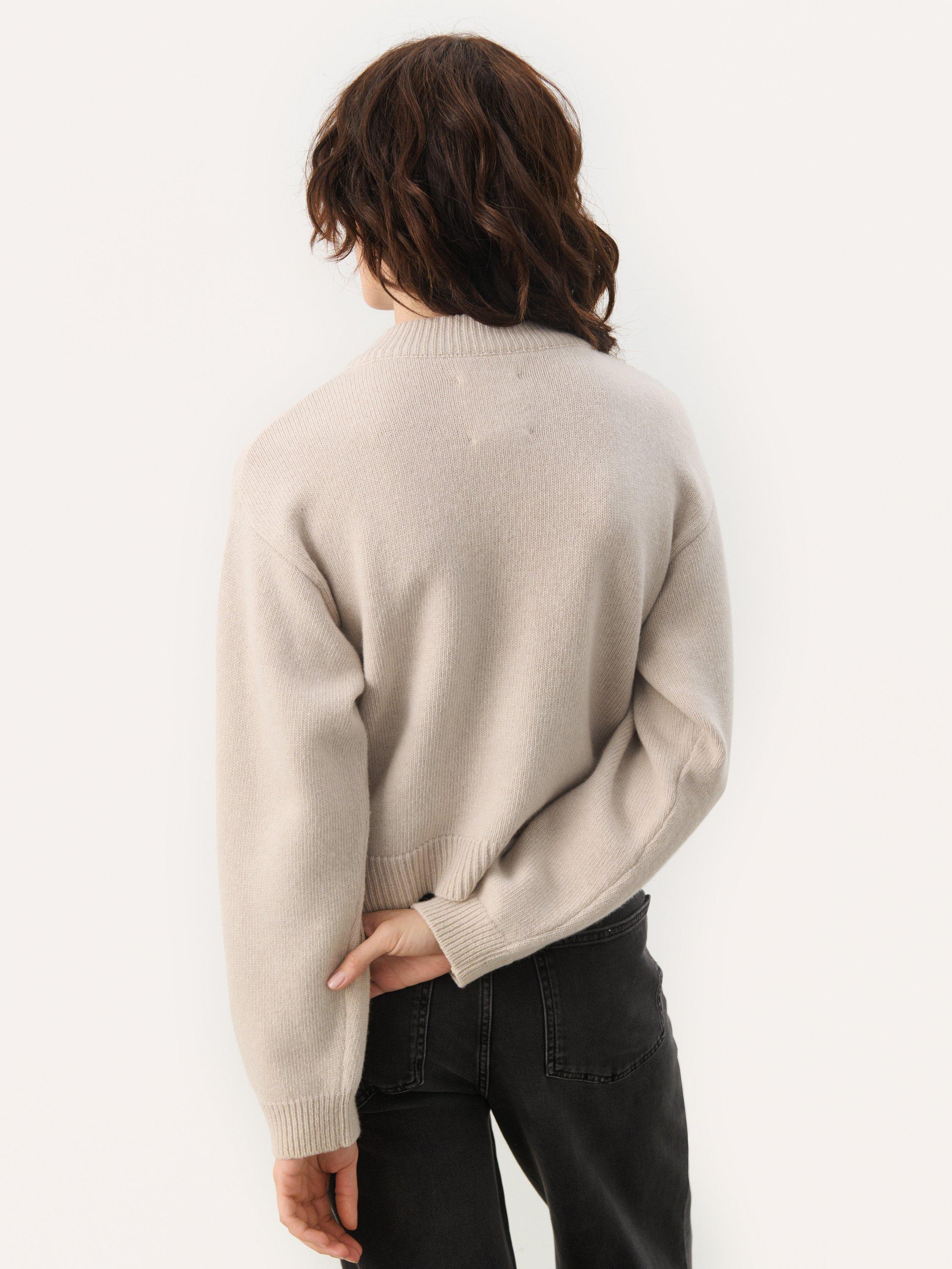Product image 2 of 6, which shows Part Two Marilou Pure Lambswool Cardigan, Beige Melange, M