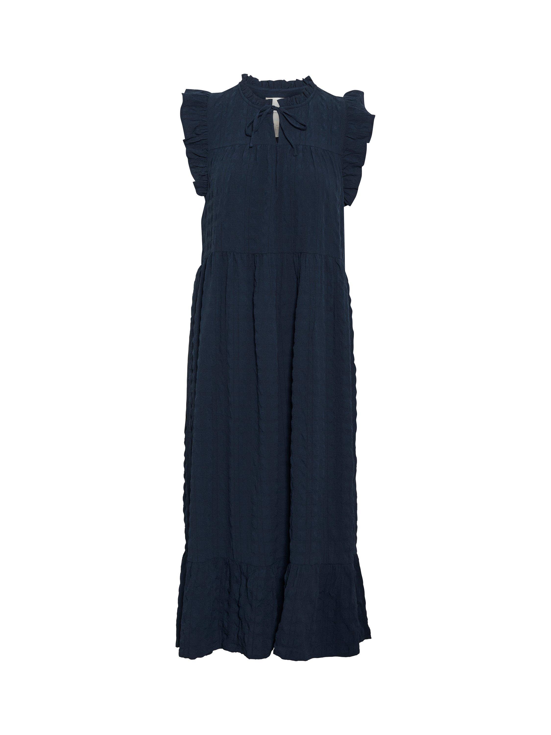 Product image 5 of 6, which shows Part Two Gimalina Ruffle Maxi Dress, Navy, 8