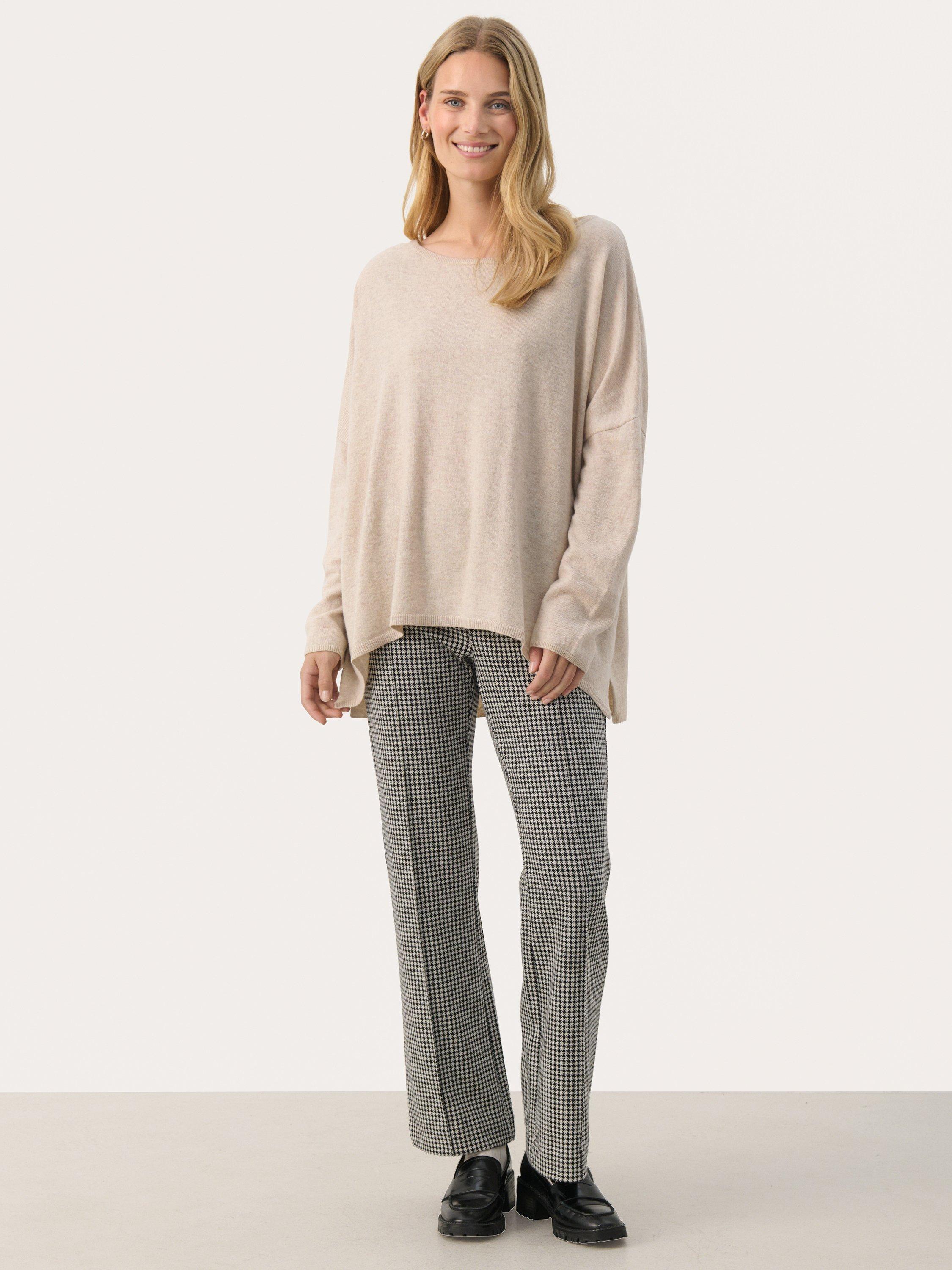 Product image 3 of 6, which shows Part Two Tila Loose Fit Jumper, Beige, S