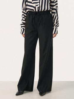 Part Two Evalynna Wide Leg Trousers, Black, Black
