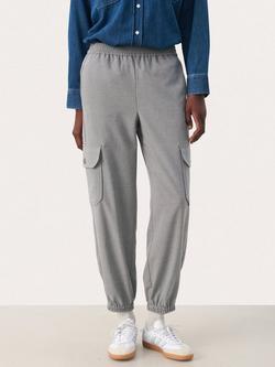 Part Two Jenine Cargo Trousers, Medium Grey Melange