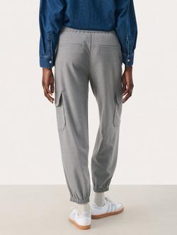 Part Two Jenine Cargo Trousers - view 2, Medium Grey Melange