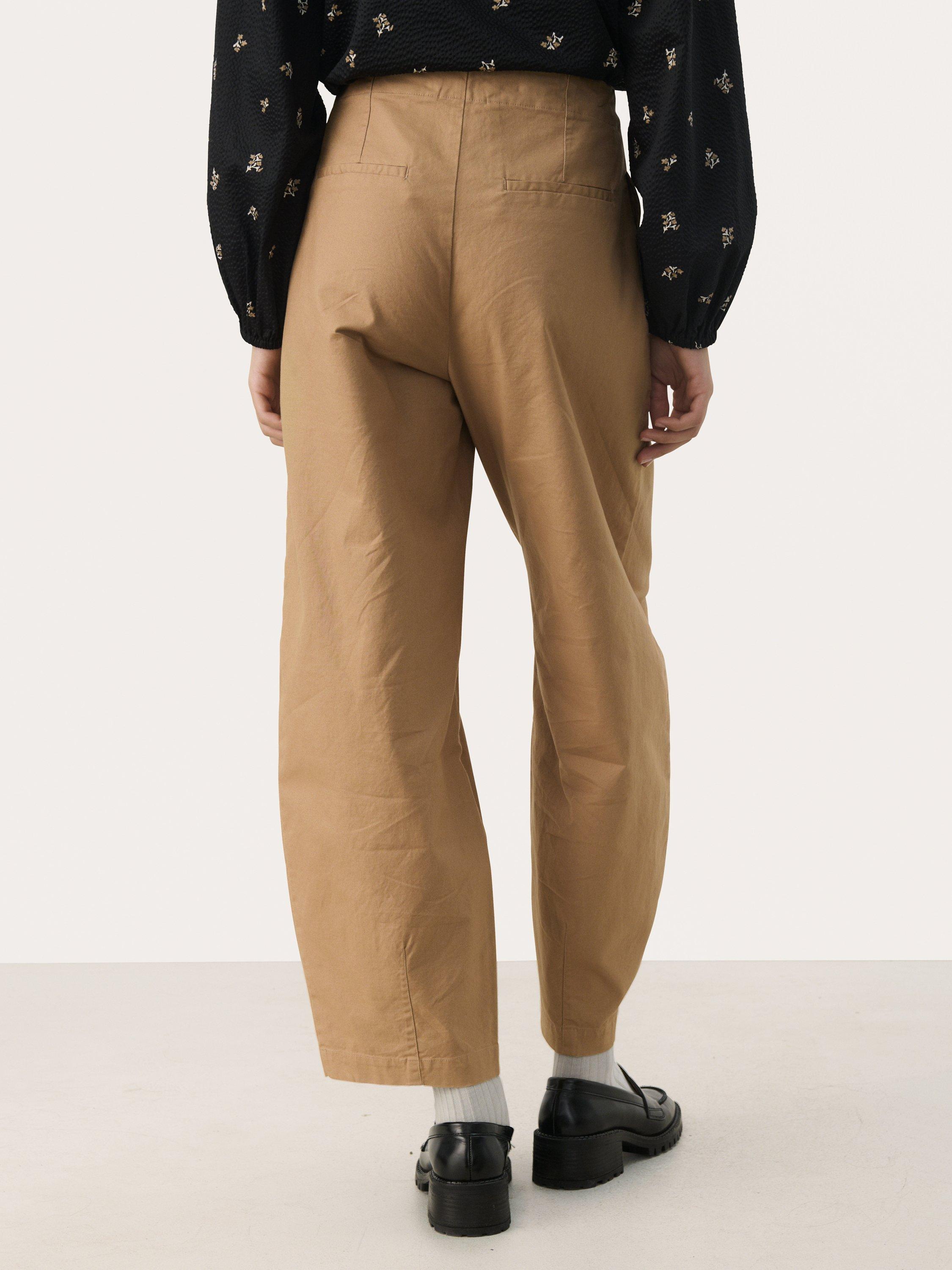 Product image 2 of 6, which shows Part Two Lauryn Wide Leg Trousers, Beige, 8