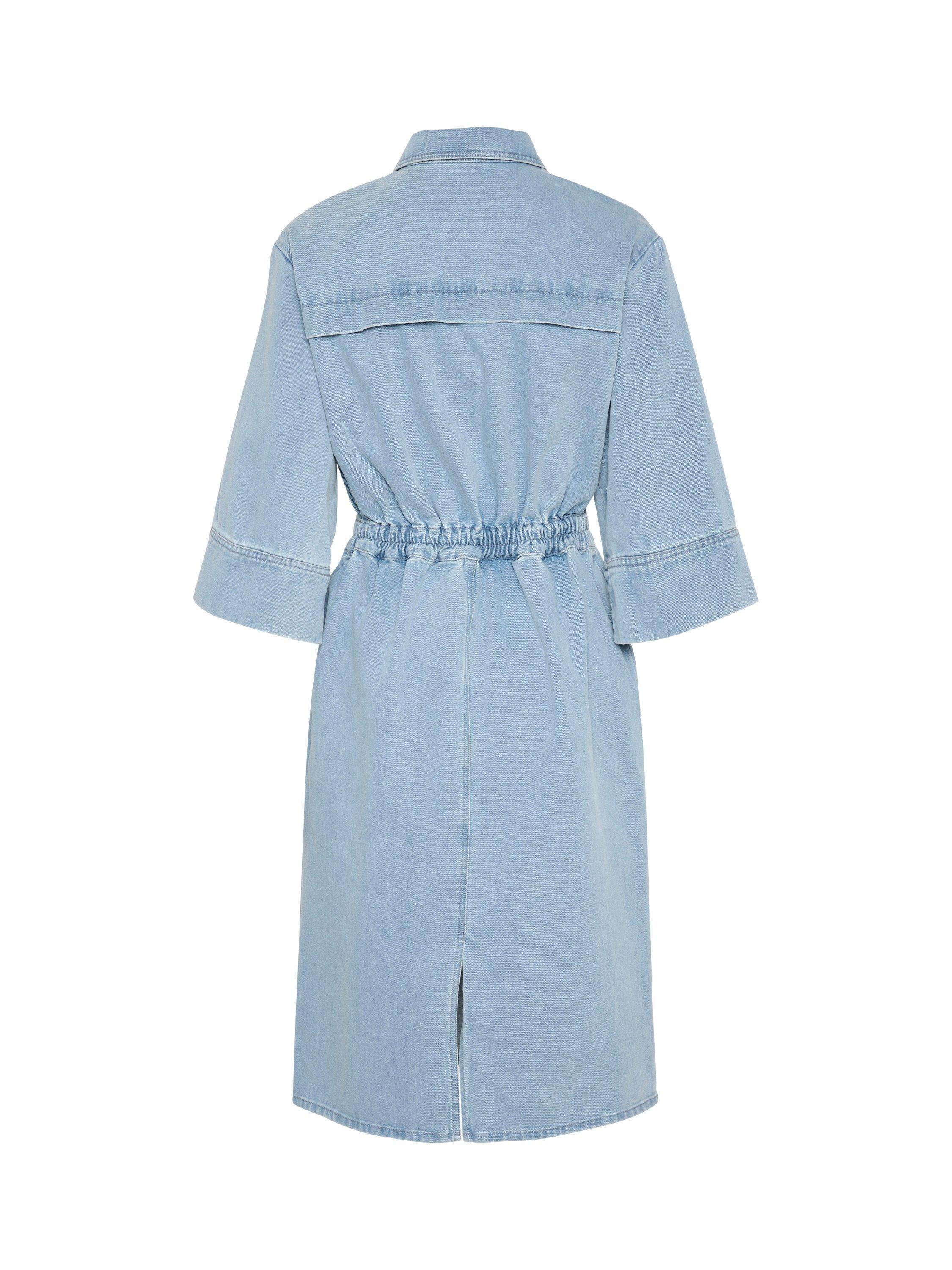 Product image 6 of 6, which shows Soaked In Luxury Annabeth Denim Shirt Dress, Light Blue, XS