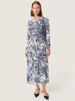 Soaked In Luxury Hartley Mesh Maxi Dress, Dark Navy/Multi, Dark Navy/Multi