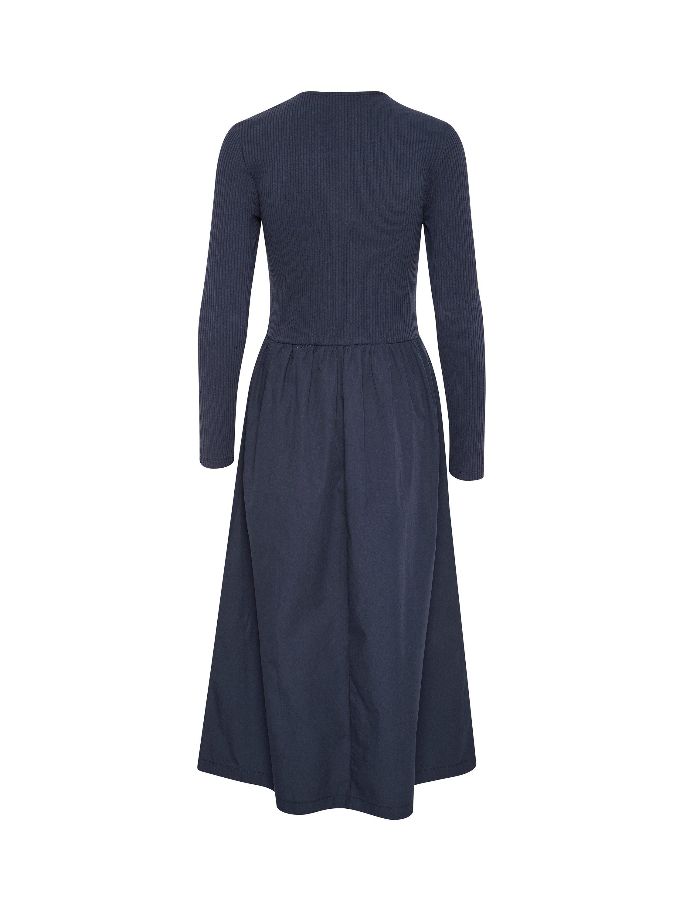 Product image 5 of 5, which shows Soaked In Luxury Simone Square Neck Dress, Navy, M
