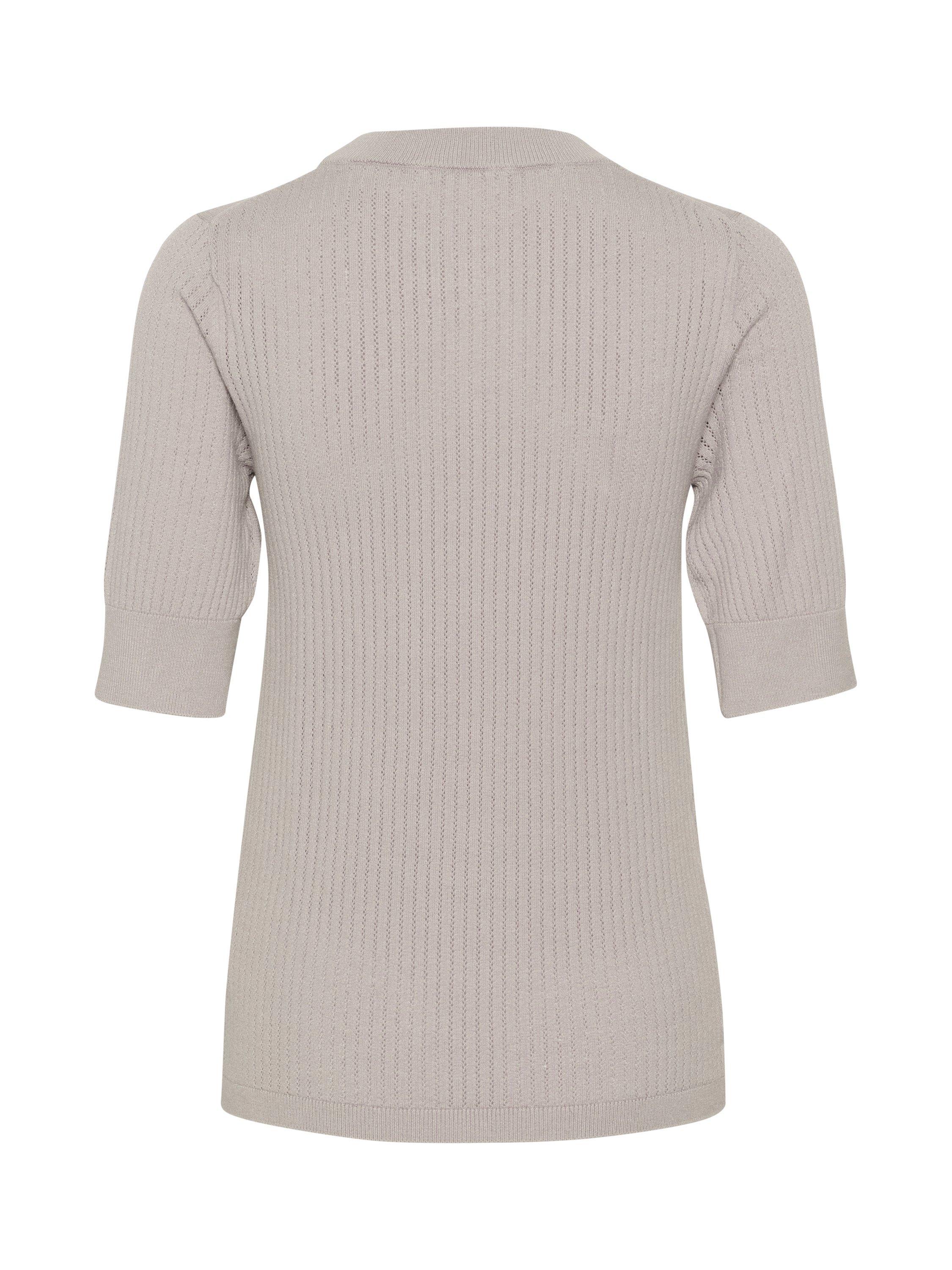 Product image 6 of 6, which shows Soaked In Luxury Spina Rib Knit Jumper, Grey, S