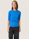 Soaked In Luxury Spina Rib Knit Jumper, Grey