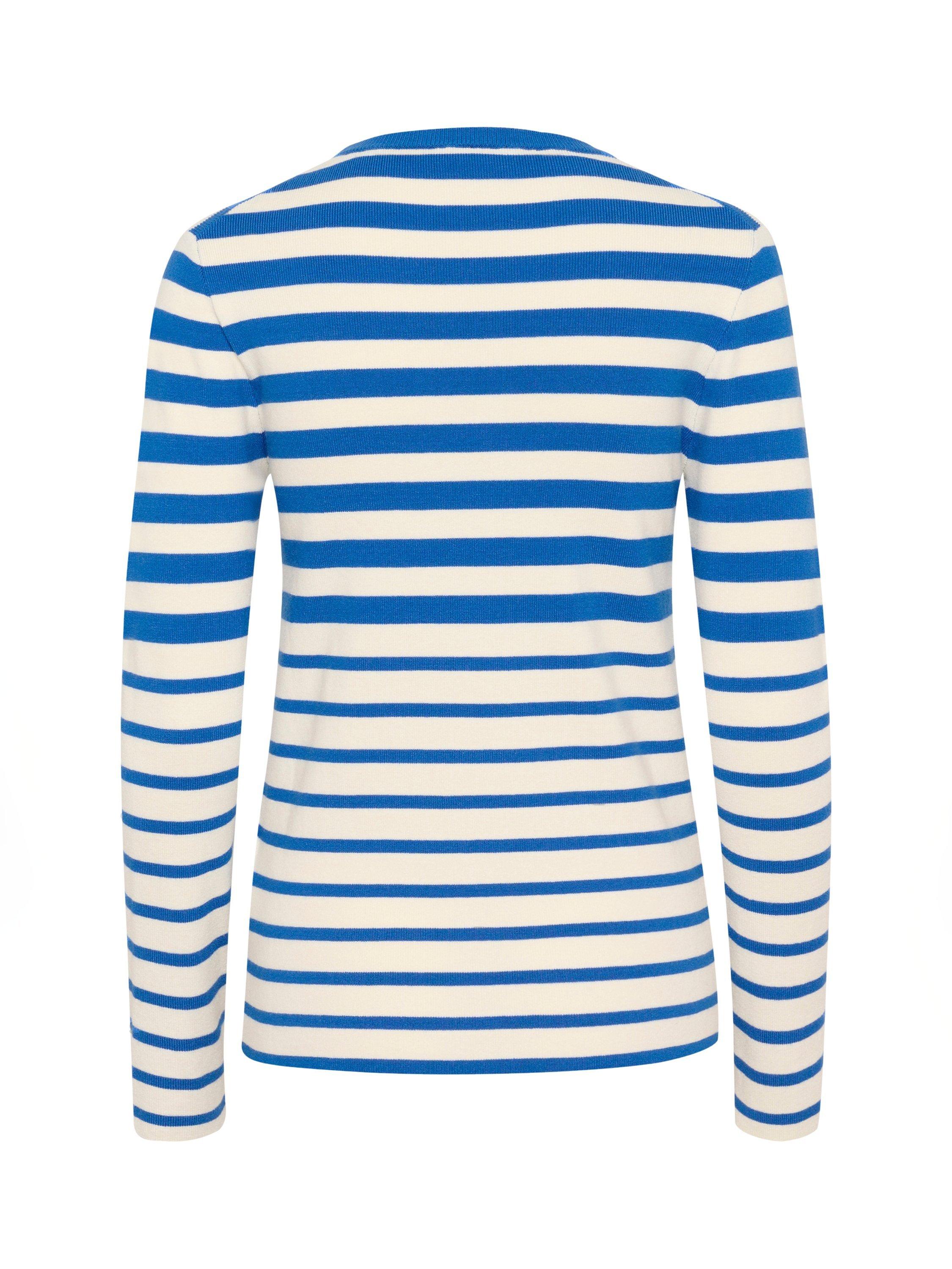 Product image 6 of 6, which shows Soaked In Luxury Spina Stripe Slim Fit Jumper, Blue/White, XS