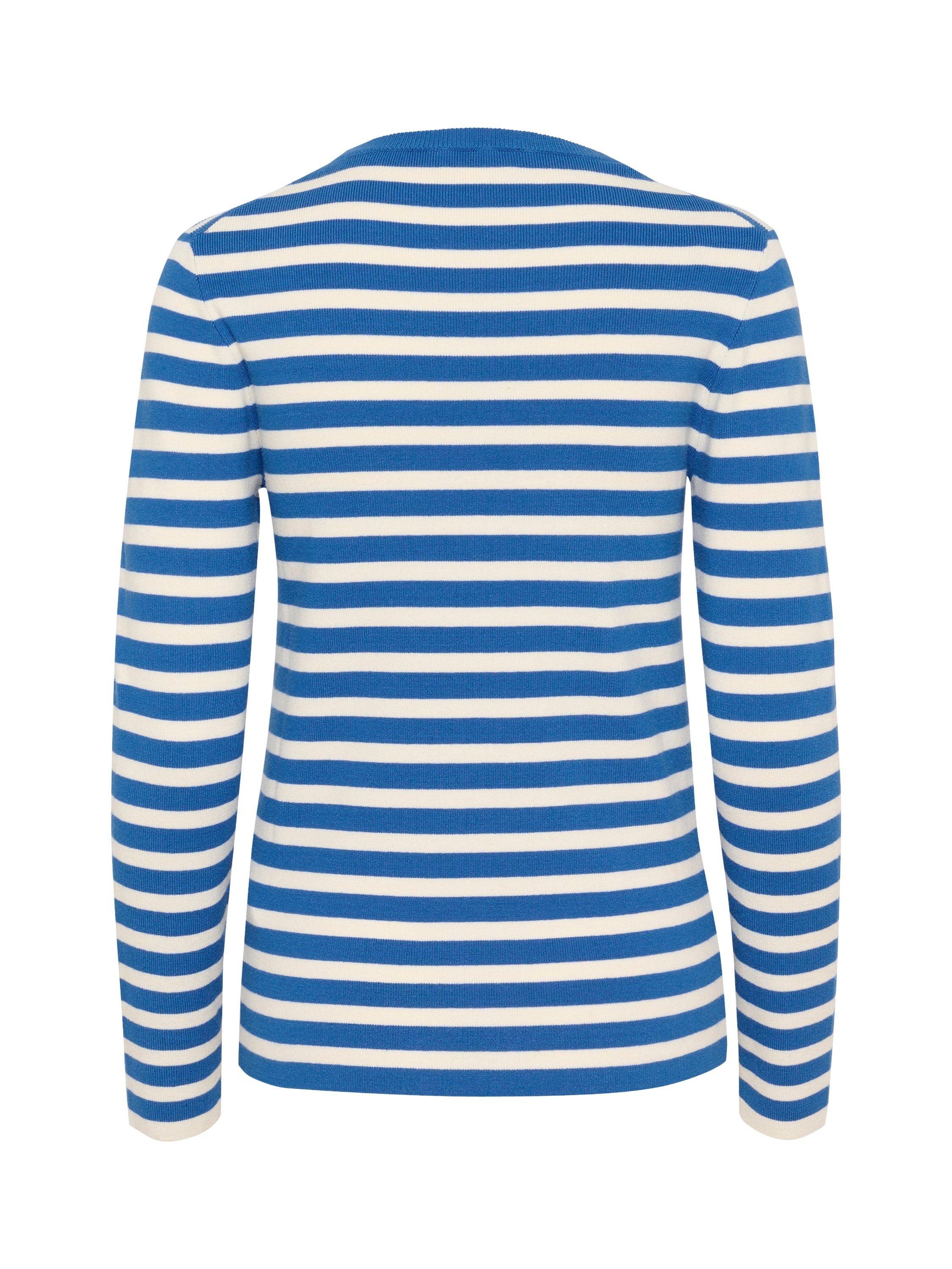 Product image 6 of 6, which shows Soaked In Luxury Spina Stripe Slim Fit Jumper, Blue/White, XS