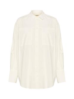 Soaked In Luxury Calico Cotton Shirt, Broken White, Broken White