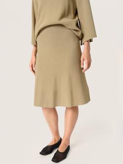 Soaked In Luxury Indianna Knit Skirt, Covert Green