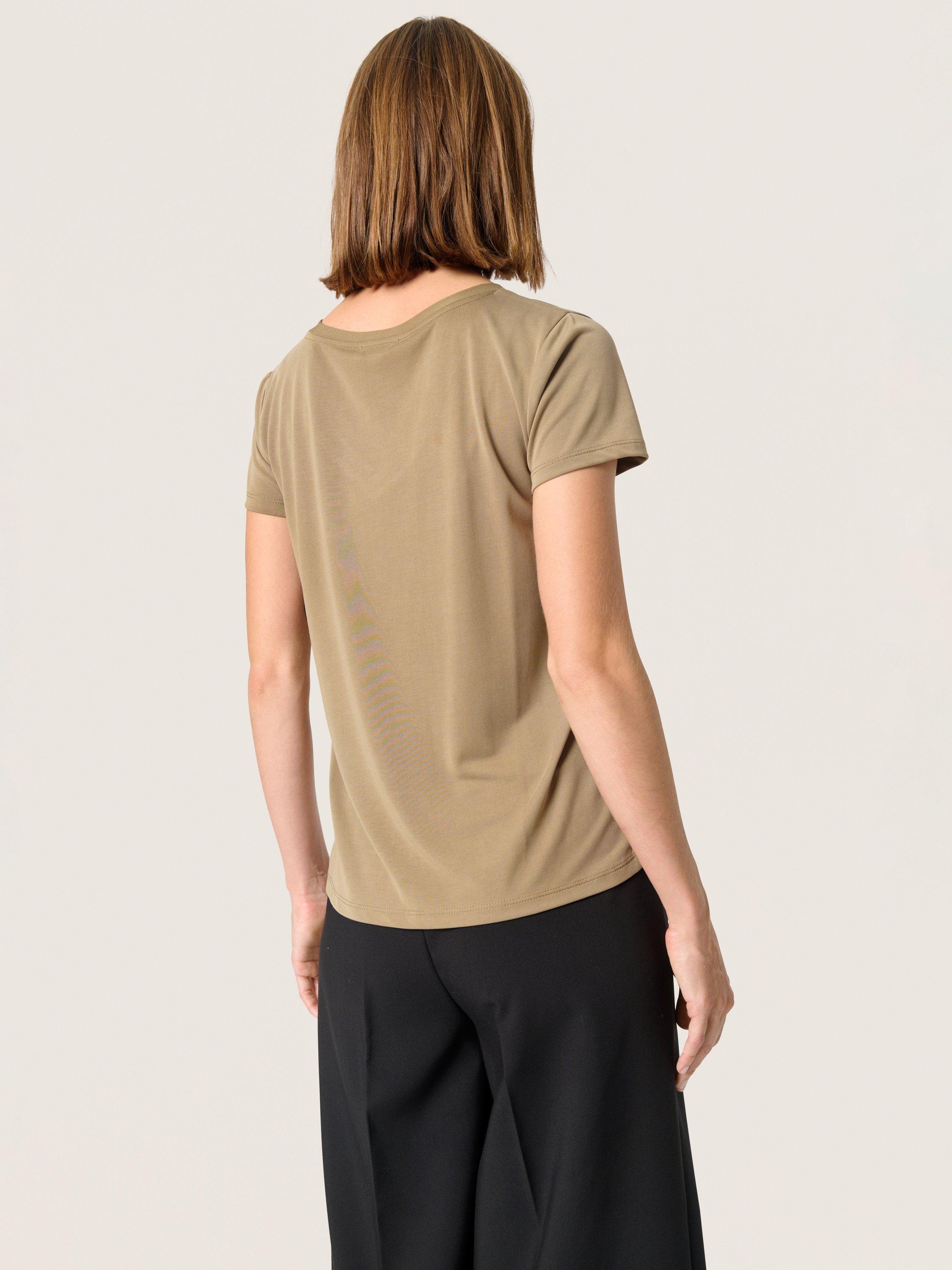 Product image 2 of 6, which shows Soaked In Luxury Columbine T-Shirt, Covert Green, XS