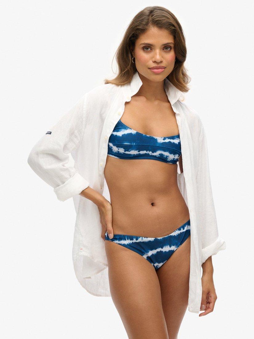Superdry Tie Dye Bikini Top, Navy