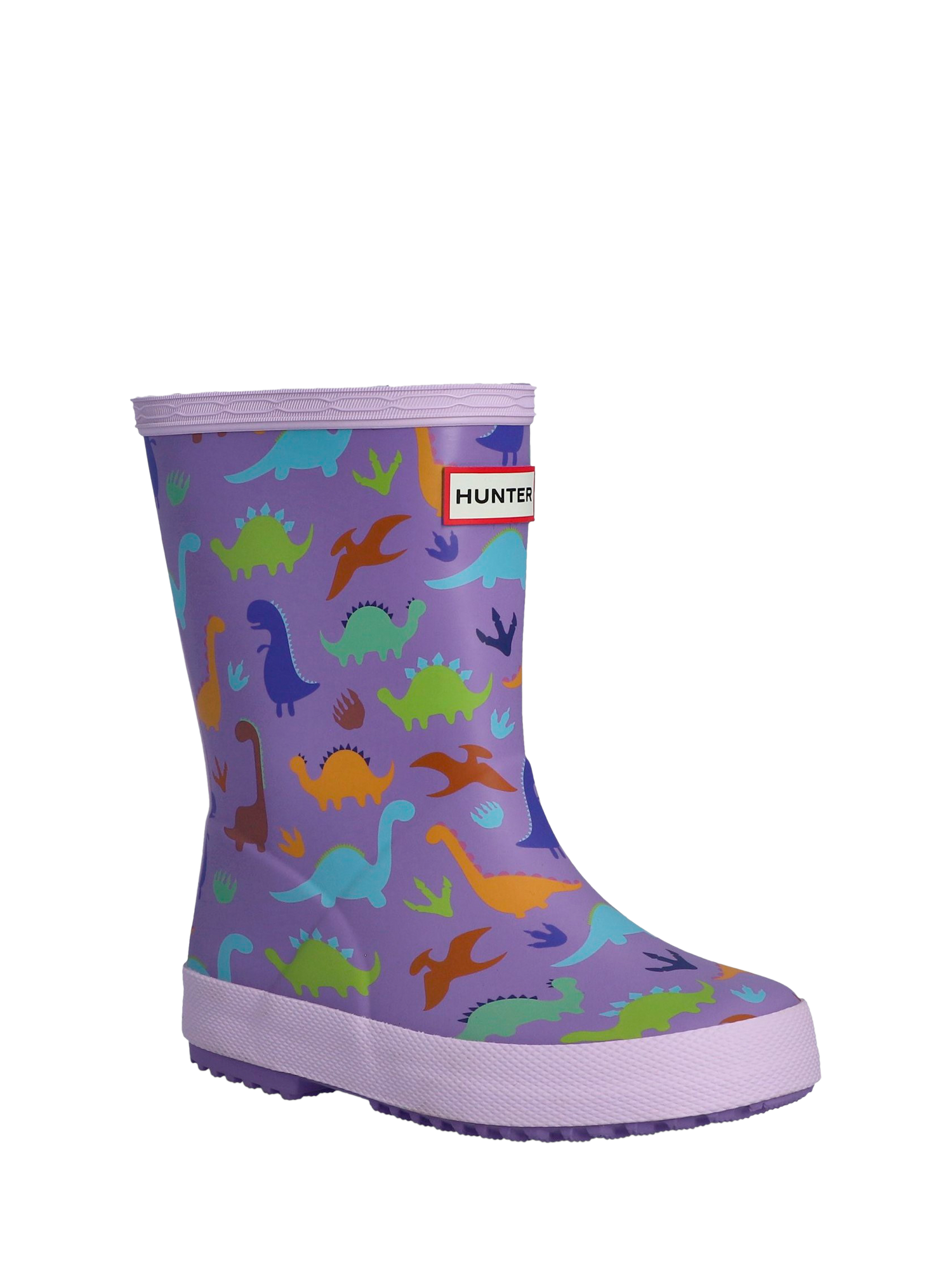 Product image 2 of 2, which shows Hunter Kids' First Classic Dinosaur Wellington Boots, Purple/Multi, 4 Jnr
