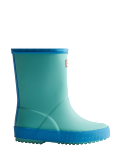 Hunter Kids' First Classic Wellington Boots, Pool Blue